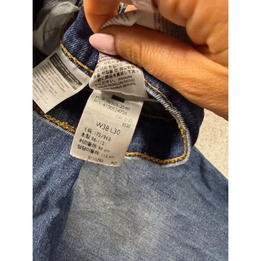 Levi's 505 Regular Fit Jeans Men's 38x30 Blue Straight Leg Medium Wash